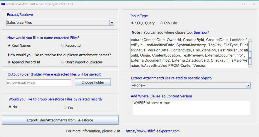 SFDC File Exporter